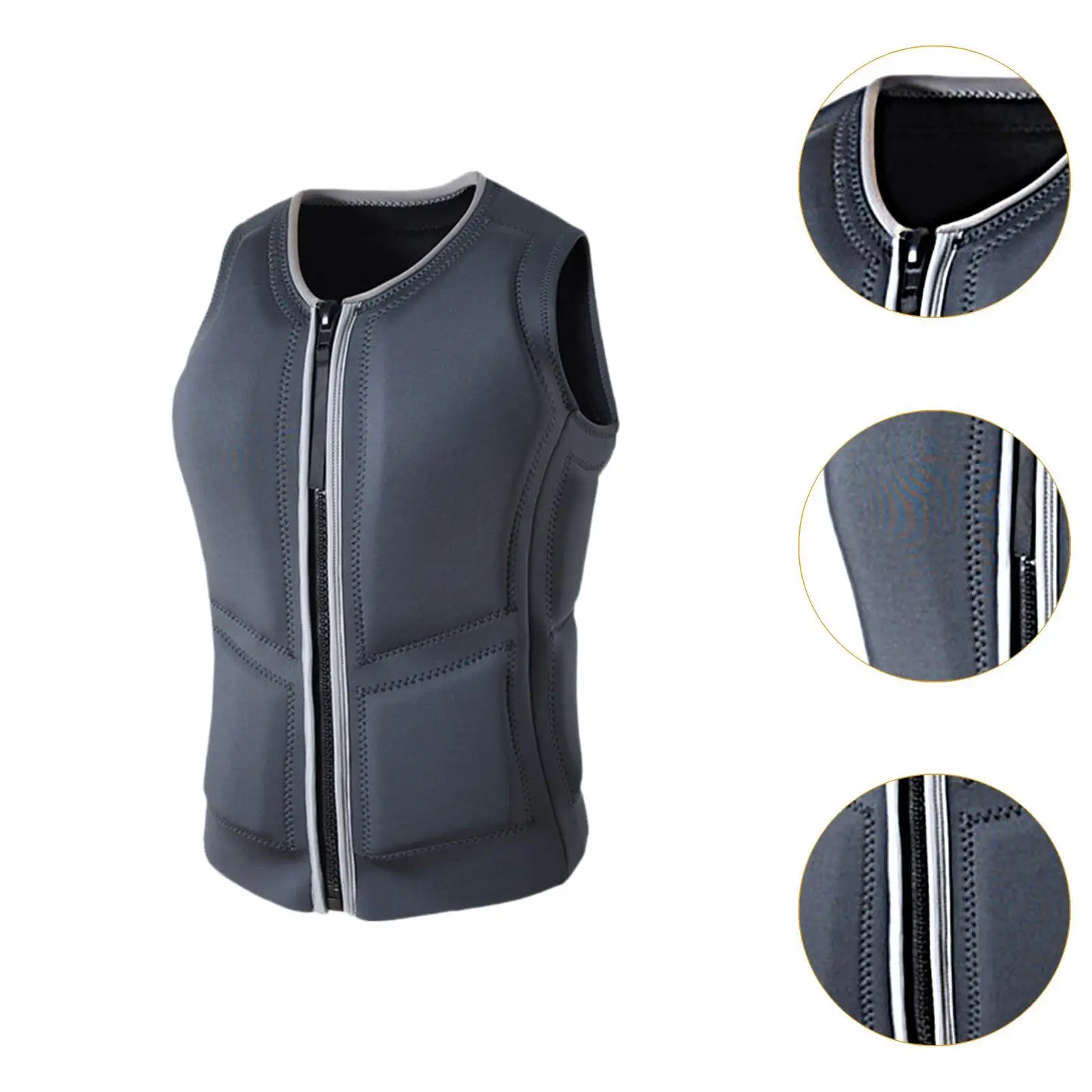 Giubbotto di salvataggio in neoprene per sport acquatici per adulti Giubbotto di galleggiamento Giubbotto di salvataggio impermeabile Nuoto Canottaggio Sci Gilet di guida Alla deriva