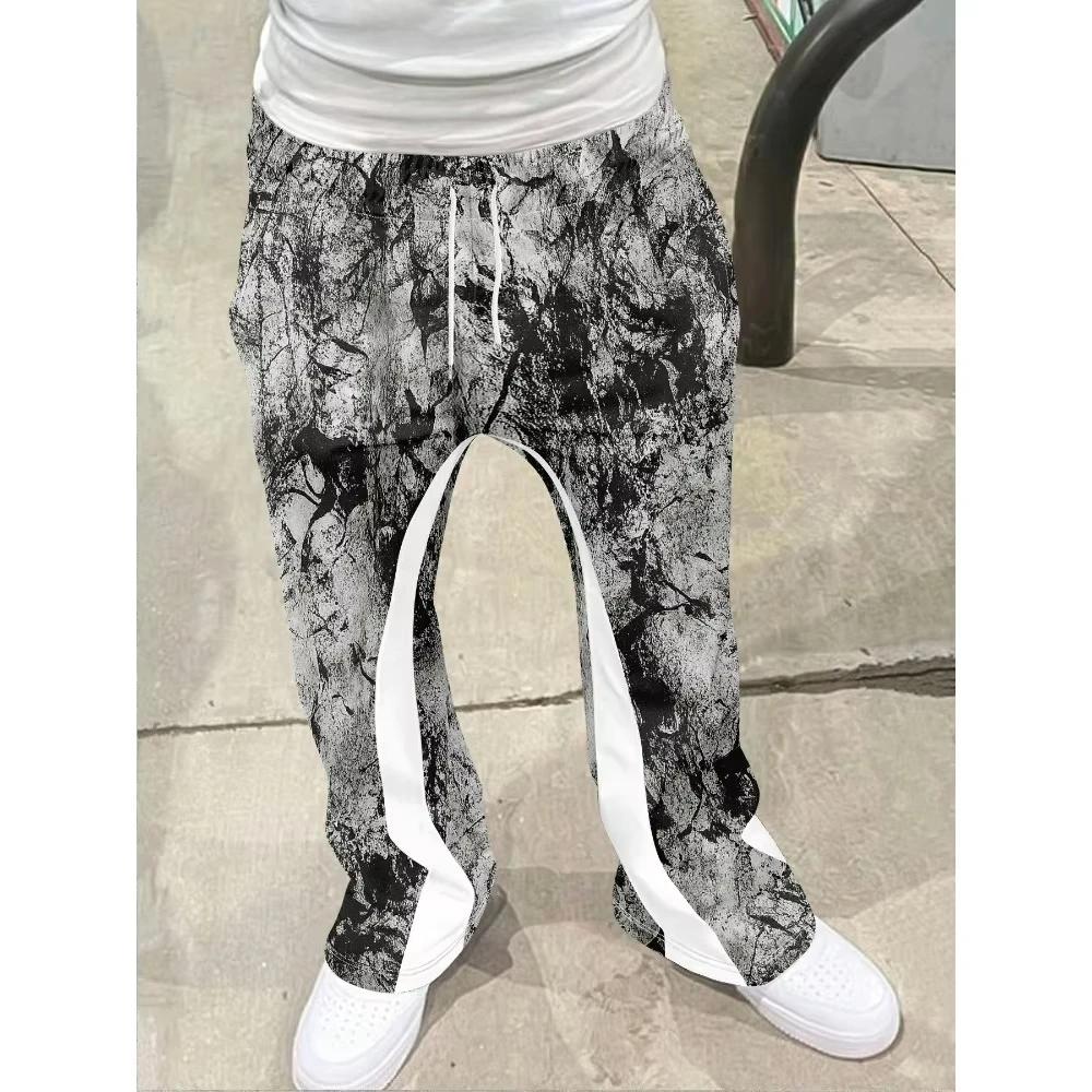 Summer Women Trendy Hip - Hop Style Casual Sweatpants Striking Flame Elements Paired Catching Street Wear Couple Outfits Trouser