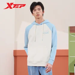 Xtep Pullover Hoodie For Men And Women 2024 Spring Mixed Color Unisex Sweatshirt Soft Comfortable Outdoor Tops 976127930519