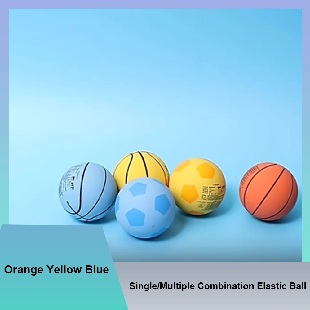 Single/Multiple Combination Elastic Ball Toy Rubber High elasticity decompression Orange Yellow Blue Tricolor Small Basketball