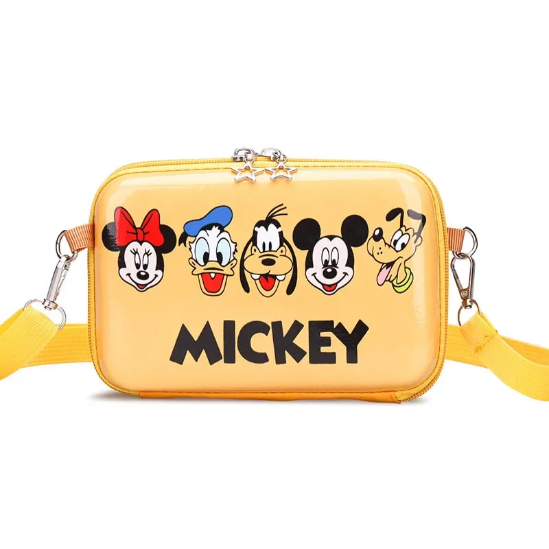 Disney-Mickey Mouse Bolsa de Ombro para Meninas, Minnie Cartoon Printing, Porta-moedas para Crianças, Impermeável, Casual, Crossbody, Alta