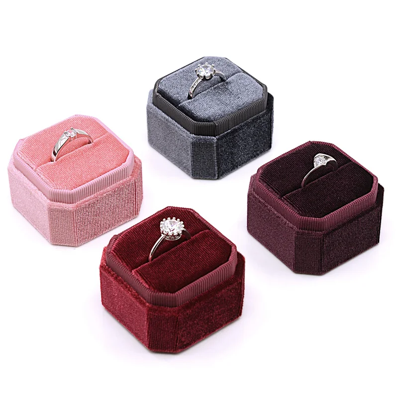 1pcs High End Velvet Ring Box, Jewelry Packaging Box
