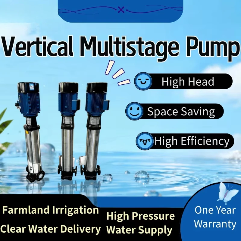 OEM Customized Stainless Steel Vertical Multistage Pump for High Pressure Spray Cleaning