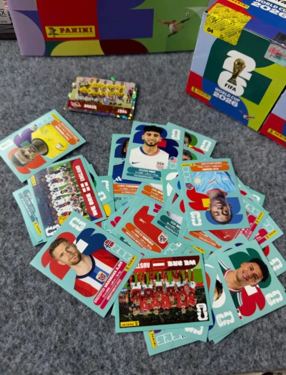 Panini 2026 FIFA World Cup Sticker Sealed Box 50 Packs Estimated 350 Collectible Soccer Player Blind Stickers For Fan Collection