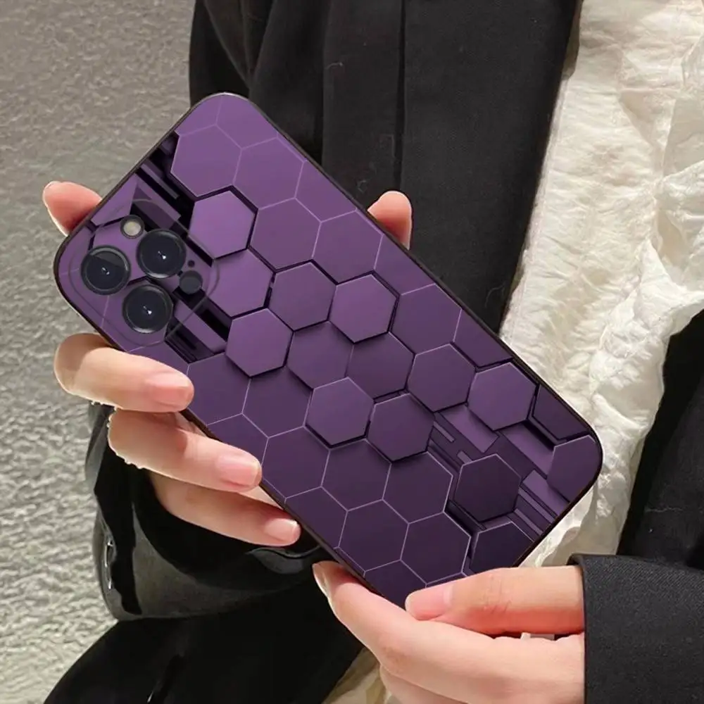 Роскошный силиконовый чехол для телефона в стиле киберпанк с сотовым кубом для iphone 16, 15, 14, 13, 12, 11 Pro Mini XS MAX Plus X Cover