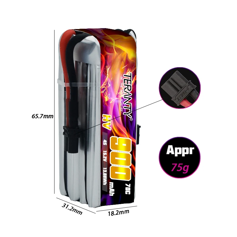 1/2Pcs Upgraded TREANTY 4S 15.2V 70C/140C 900mAh Lipo Battery HV Remote control RC car model, ship model, helicopter battery