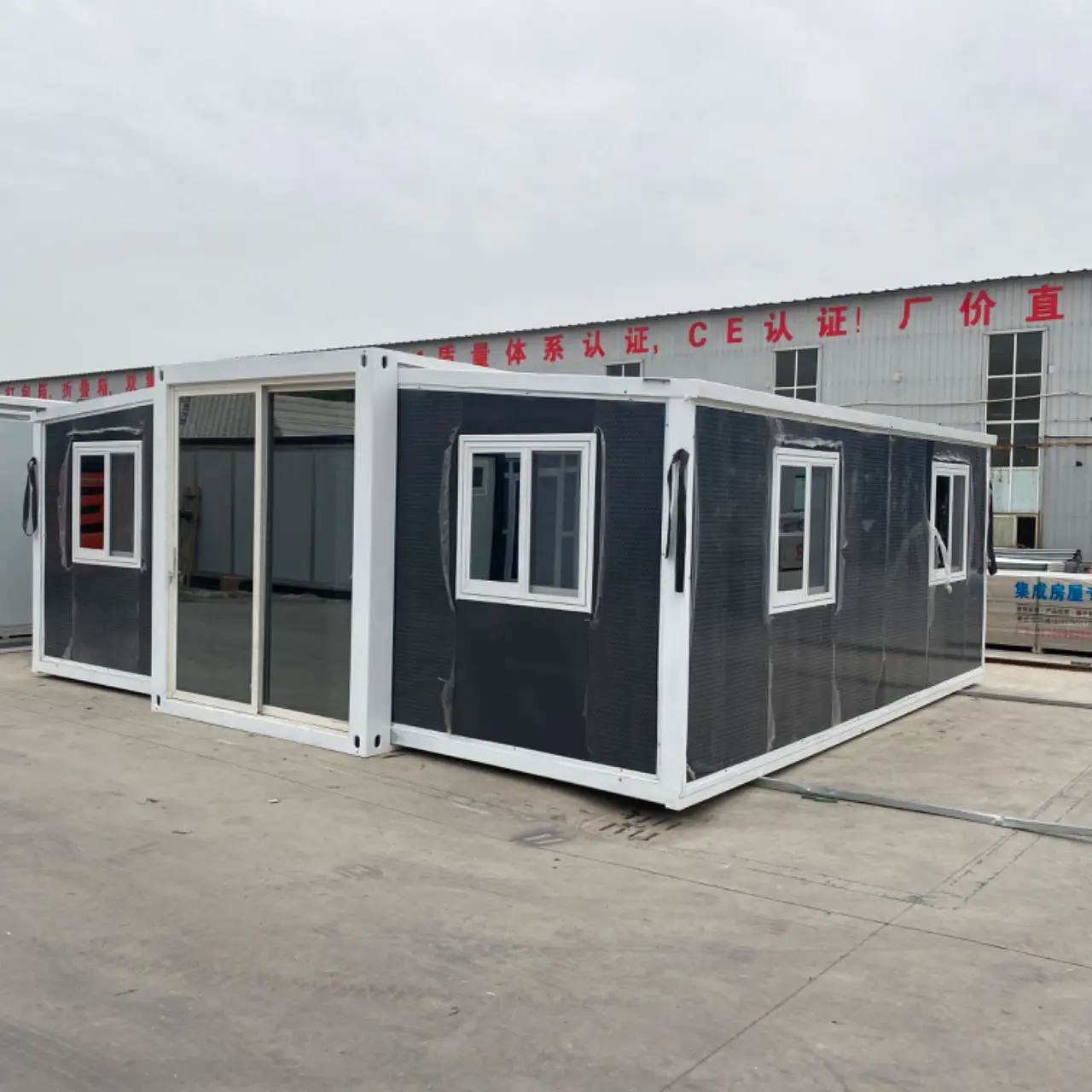 20ft/40ft Container House Kit DIY Prefabricated Independent Cabin Modular Office/Studio, Steel Structure, All-Weather Insulation