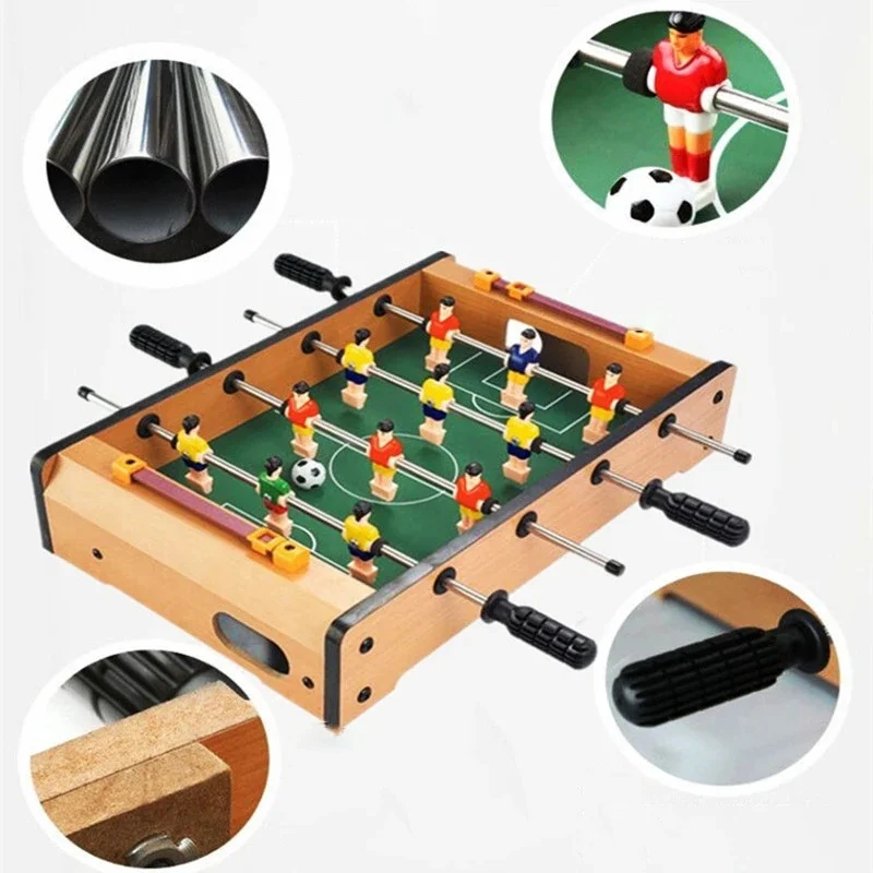 Wooden Football Table Games Family Friends Multiplayer Interactive Party Games Toy Table Football Machine Set Gift for Kid Adult