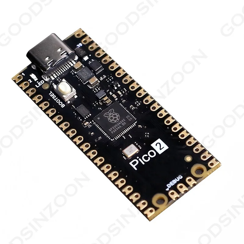 Placa de desenvolvimento Raspberry Pi Pico 2 com microcontrolador RP2350 (chip RP2040) e placa-mãe USB tipo C Pico2