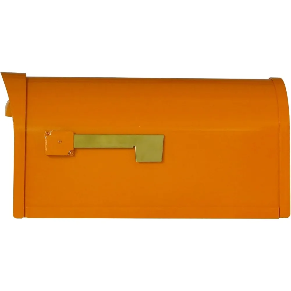 صندوق بريد Special Lite Modern Dylan Curbside - صندوق بريد من الألومنيوم البرتقالي لتركيب البريد - SCD-1008-ORG