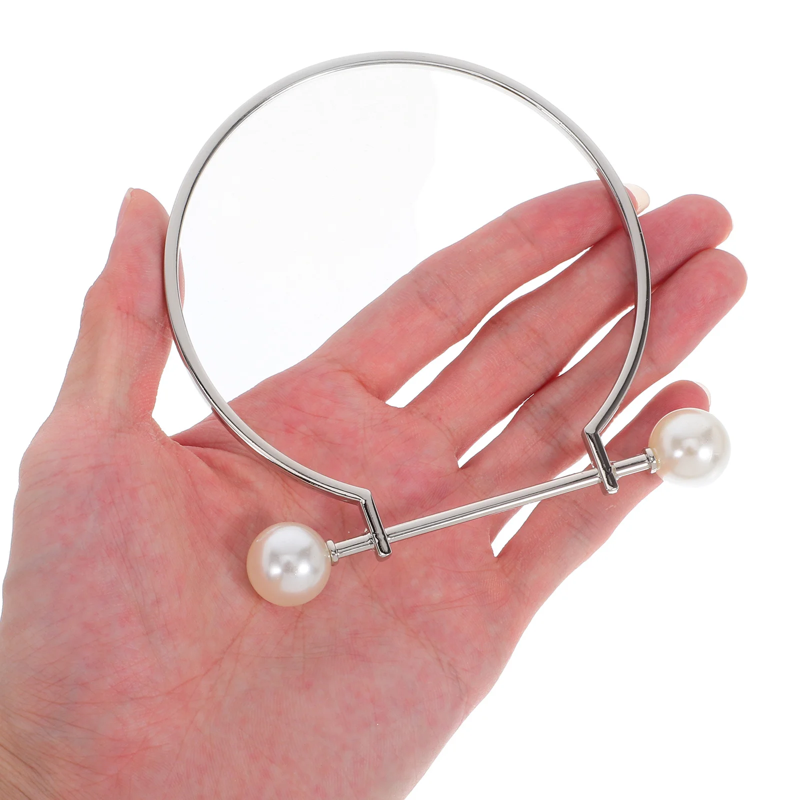 

2Pcs D-Shape Pearl Handle for Handbags Stylish Bag Making Supplies Replacement Purse Grip Purse Handles Replacement Bag Handles