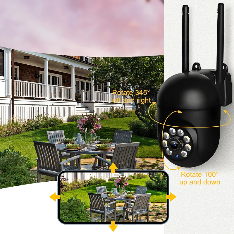 4MP wireless WiFi security camera night vision function, indoor and outdoor wireless surveillance camera baby monitor