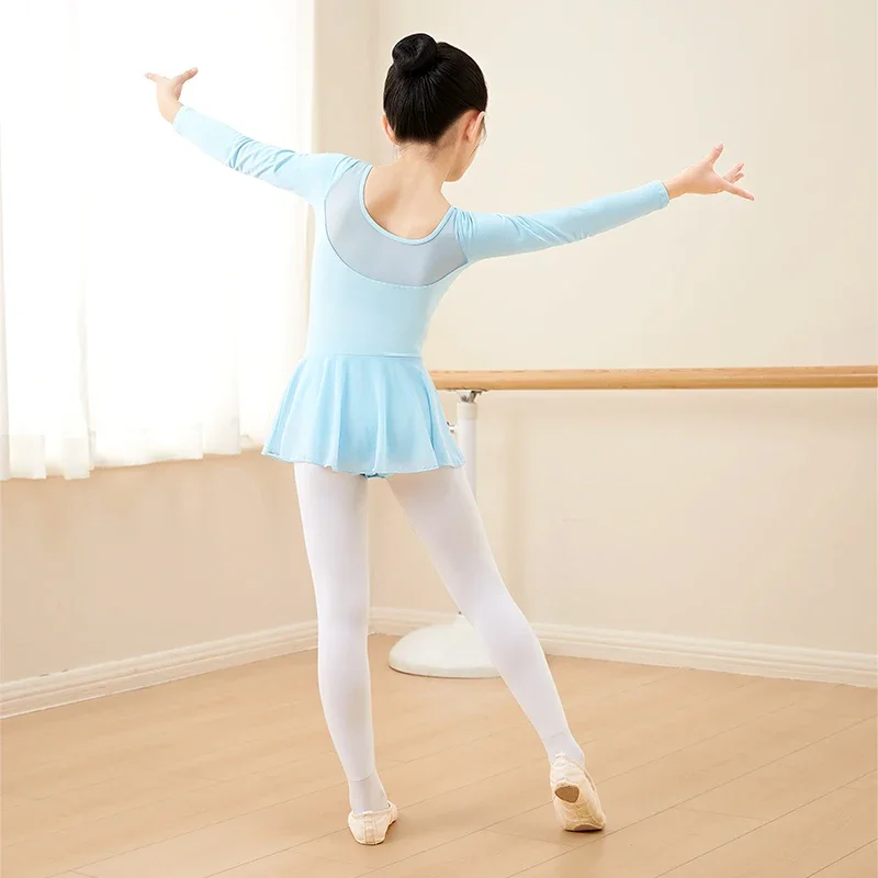 Girls Long Sleeve Ballet Leotard Cotton Dance Leotard Dress for Kids Ballet Dress Dance Wear Ballerina Outfits for Performance