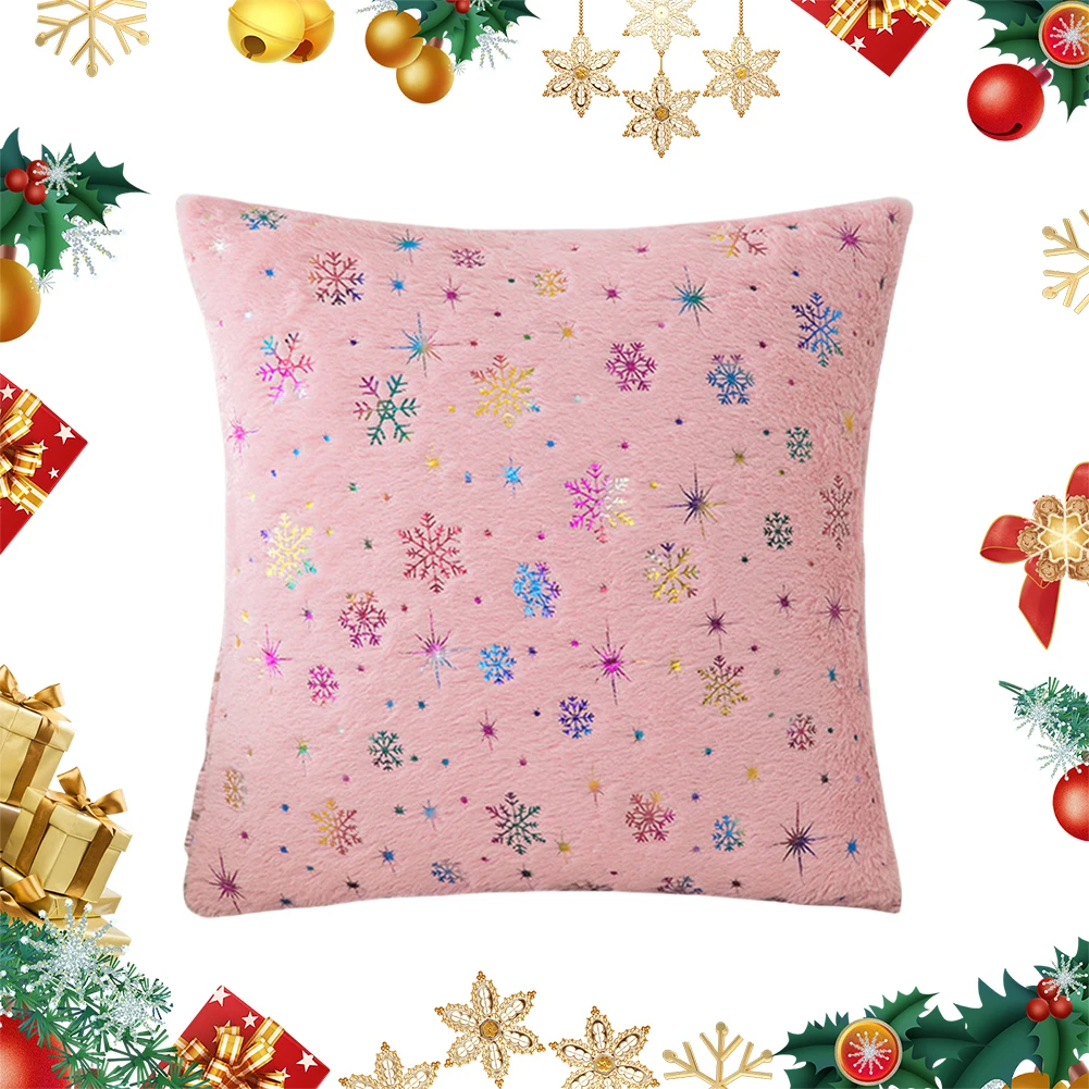 

Christmas Decor Velvet Throw Pillows Cover Pillow Cases Covers Hot Stamping Snowflake 45x45cm for Home Bed Room Sofa Chair Couch