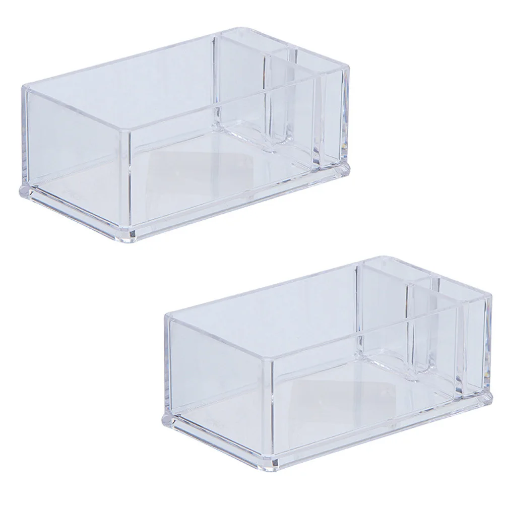 

2Pcs Transparent Acrylic Tissue Holders Wear-Resistant Napkin Cases Compact Desktop Storage Box for Home Hotel Restaurant Use