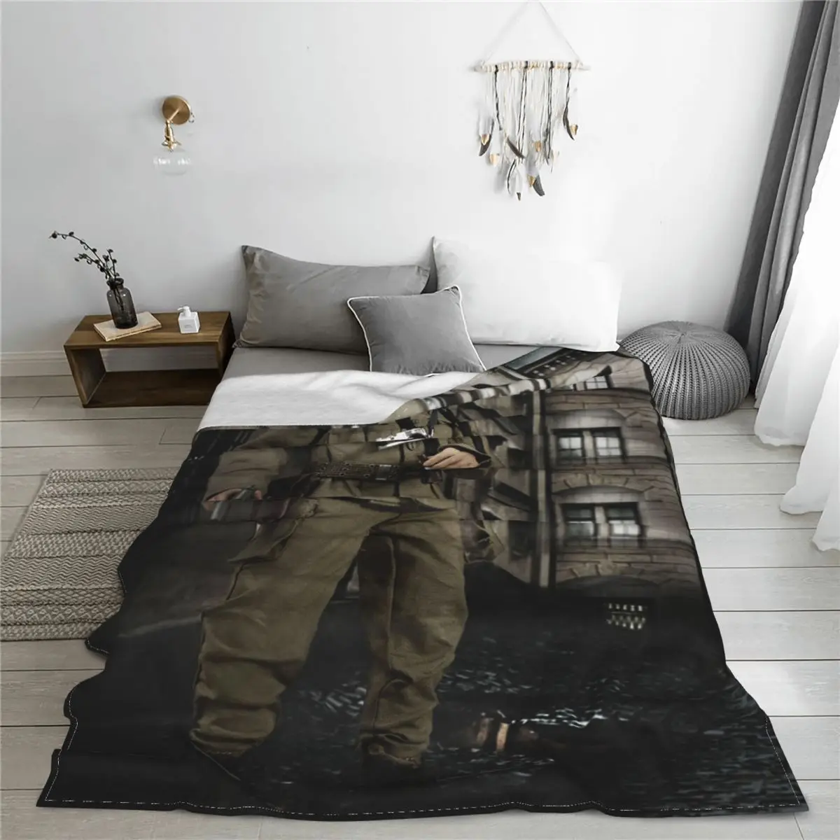 Che Guevara Figure Blankets Fleece Cuba Hero Men Warm Throw Blankets for Outdoor Travel Bedroom Quilt