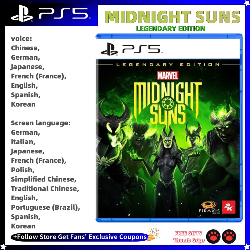 

Sony Playstatio5 PS5 Genuine New Game CD MIDNIGHT SUNS LEGENDARY EDITION Playstation 5 Game Card Ps5 Games MIDNIGHT SUNS