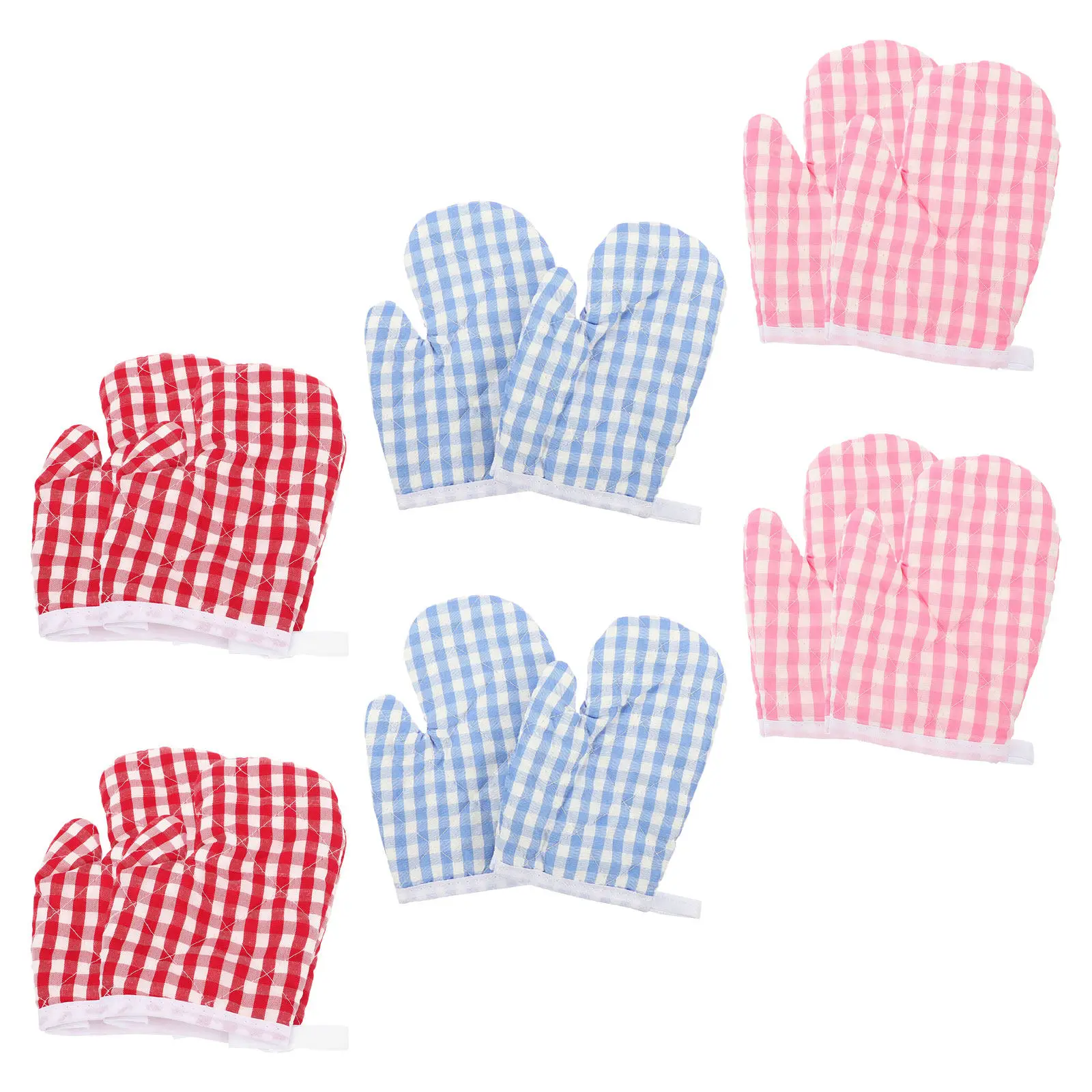 6 Pair Grilling Gloves Anti-scald Oven Cute Mitts Protective 's Bakery