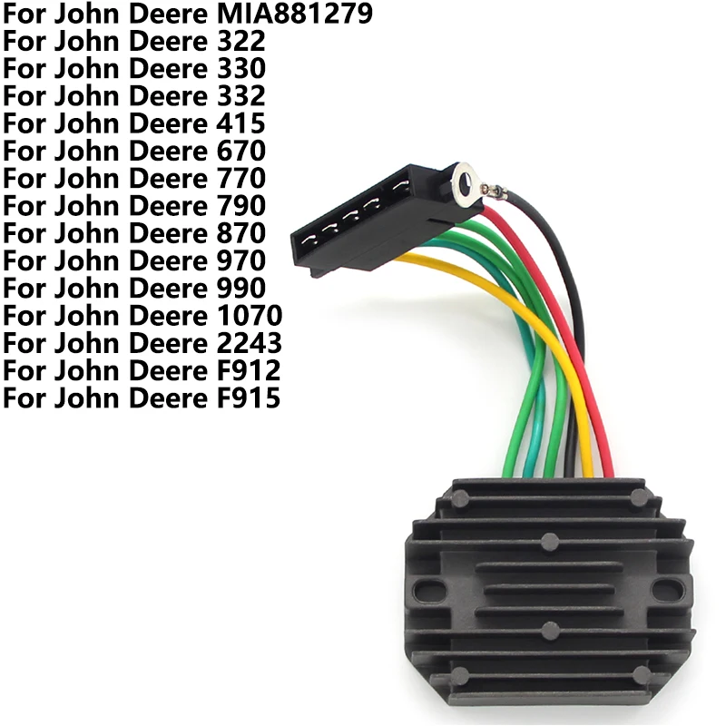 

For John Deere MIA881279 322 330 332 415 670 770 790 870 970 990 1070 2243 F912 F915 Motorcycle Voltage Regulator Rectifier
