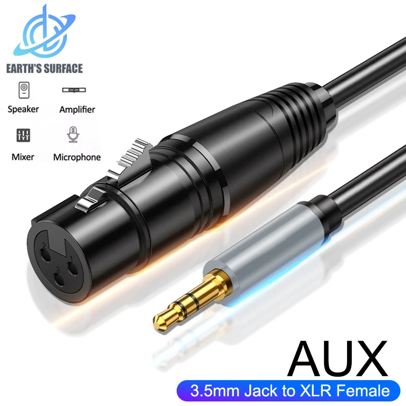 �y�Z�[�����z3.5mm �W���b�N - XLR �}�C�N �o�����X �A�i���O �I�[�f�B�I �P�[�u�� XLR ���X - 3.5 �I�X Aux �P�[�u�� �R���s���[�^�[�d�b�X�s�[�J�[ �A���v�p