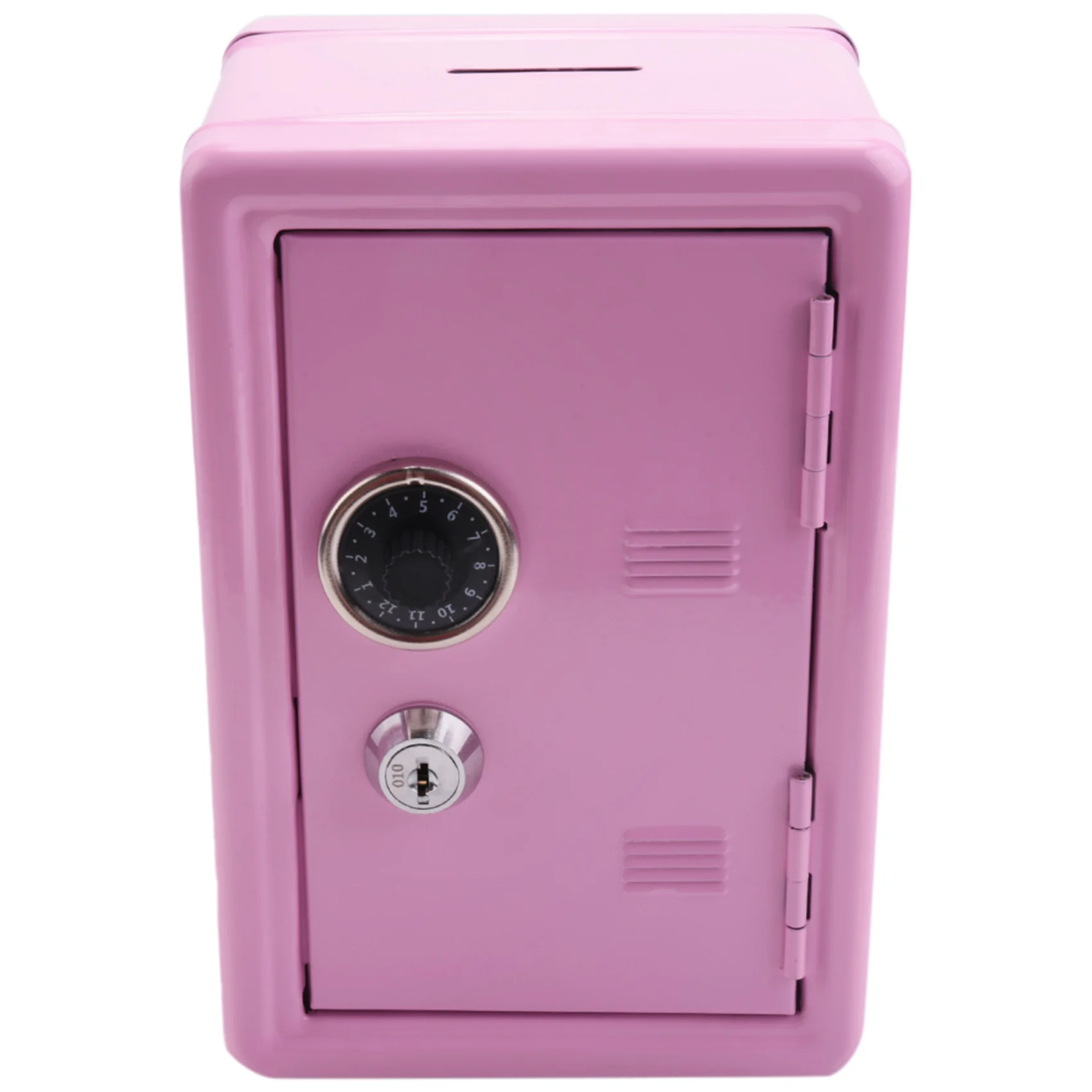 A93P Kids Money Banks, Mini Money Box Gift Safe Case Password with Key Metal Money Box Storage Bedroom Locker Home Ornament