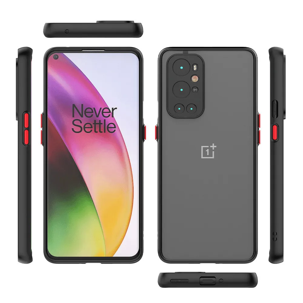 Camera Lens Protector Phone Cover For OnePlus 9R 9 8T 7 7T Pro Matte Translucent Back Case For Oneplus 9 Pro Nord 2 Back Cases