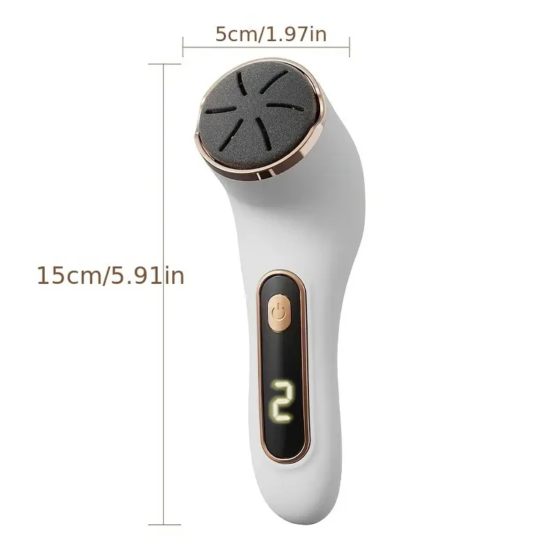 Rechargeable Electric Foot Polishing Machine, with Interchangeable Heads, Portable and Easy to Use,