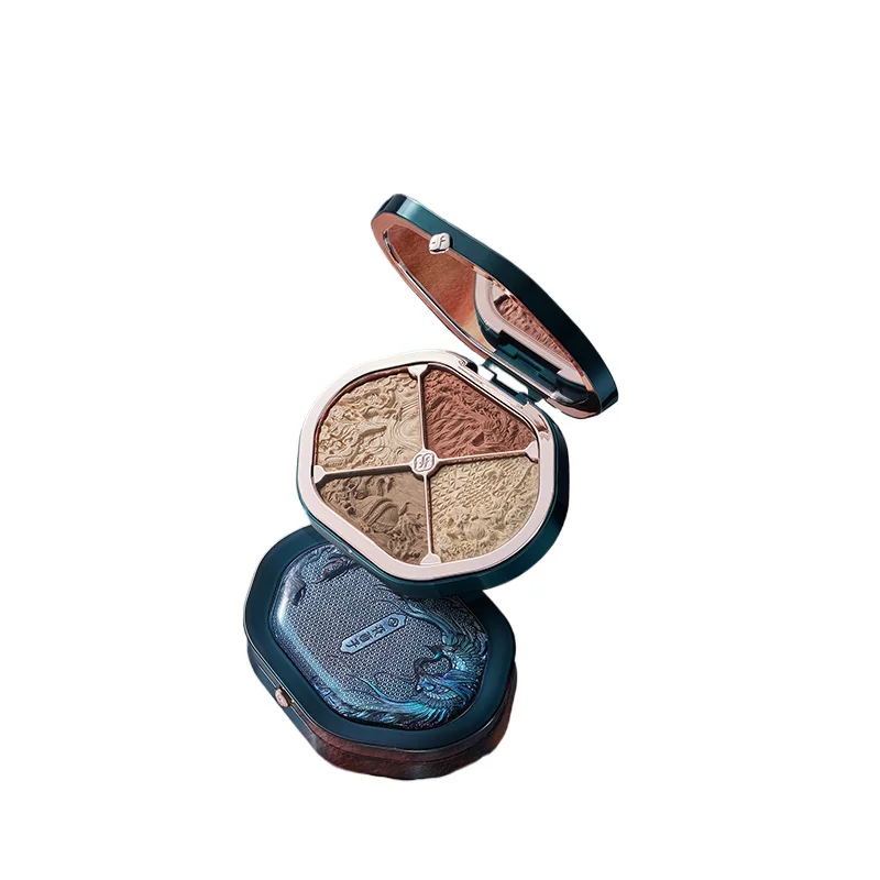 FLORASIS Gezichtspalet Neusschaduw Verfijnt Gezicht Bronzers Verheldert Poeder Blusher Hoogtepunten Oogschaduw Concealer Make-up Contour
