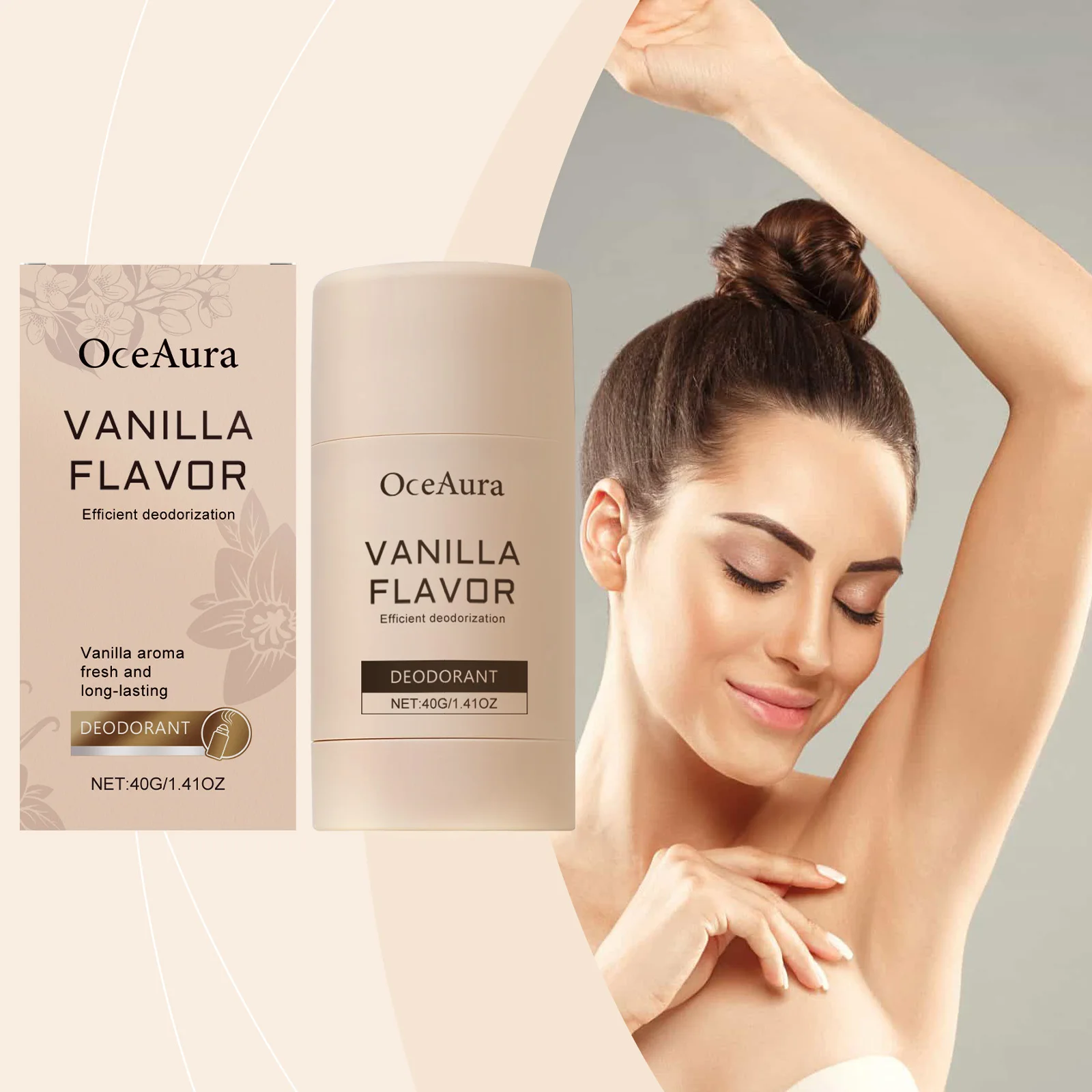 

Body Odor Removal Stick Vanilla Scent Bad Smell Removing Anti Sweating Lasting Freshness Underarm Deodorant Antiperspirant Stick