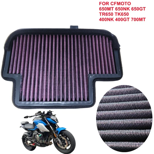 Para CFMOTO 650MT 650NK 650GT TR650 TK650 400NK 400GT 700MT accesorios filtro de aire de alto flujo elemento limpiador filtros de entrada de aire
