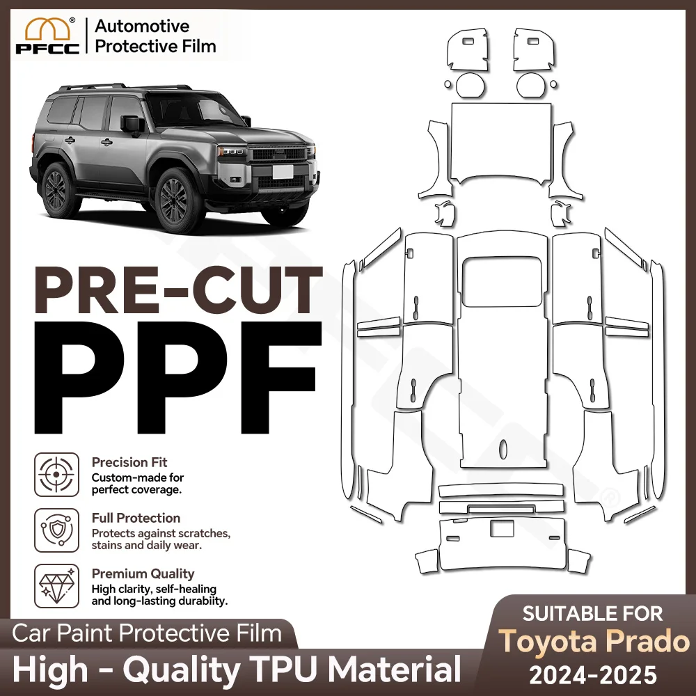 For Toyota Land Cruiser J250 LC250 Prado 2024-2026 TPU Paint Protection Film Pre-cut PPF Car Clear Bra Anti-scratch Resistant