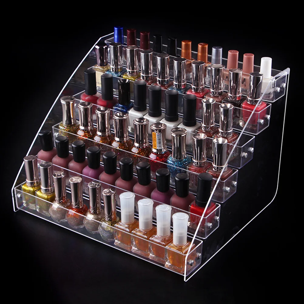 

Multi Layer Nail Polish Holder Clear Lipstick Rack Desktop Organizer Stable Essential Oils Stand Nail Polish Organizer