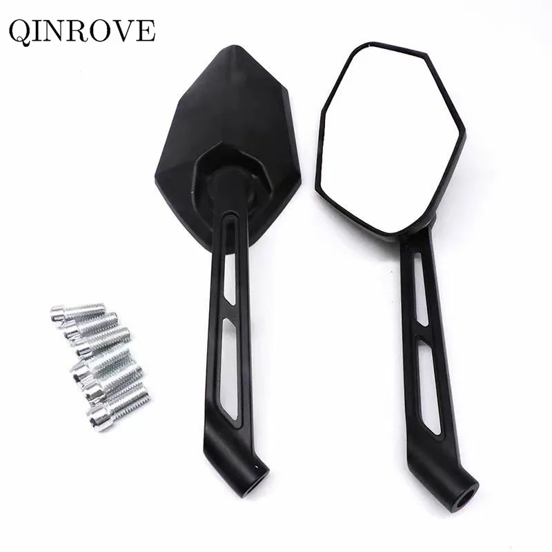 Motorcycle Rearview Mirror 8 10MM Aluminum Alloy ABS Side Mirror Universal For CFMOTO 250NK 450NK SYM Bajaj Dominar Pulsar NS200
