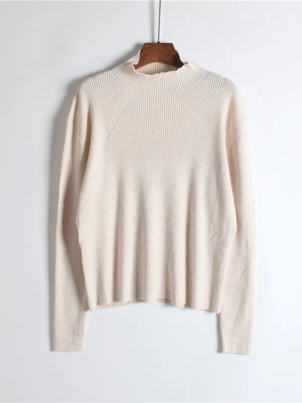 

Свободный крой, повседневный длинный светящийся круглый вязаный свитер, весенне-осенний женский удобный трикотаж с надписью