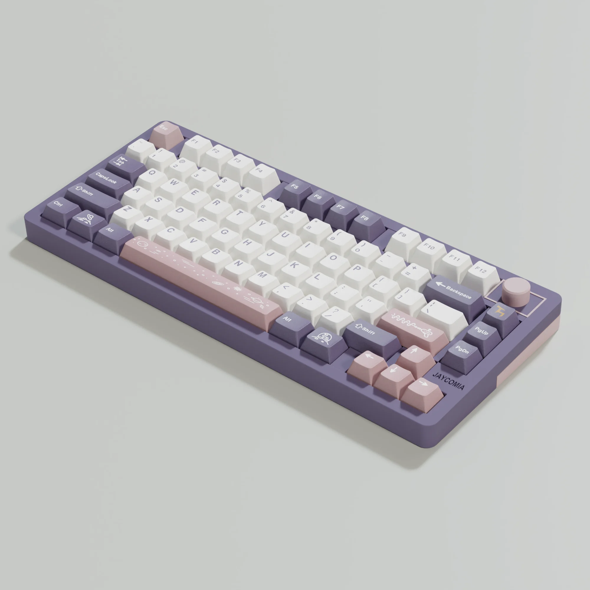 Imagem -03 - Cherry Purple Keycaps Grupo Pbt Alemão Espanhol Árabe Francês Coreano Tailandês Dye-sub Grande Conjunto Switches mx para Wooting Switch 75