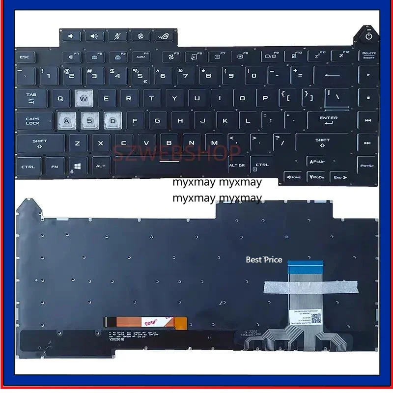 

New For Asus ROG Strix G15 G513 G513Q G513QM G513QY G533 Keyboard US Backlit 2021