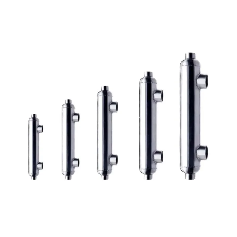 Stainless Steel Tubular Shell And Tube Heat Exchanger Accessory For Swimming Pool Heat Pump System