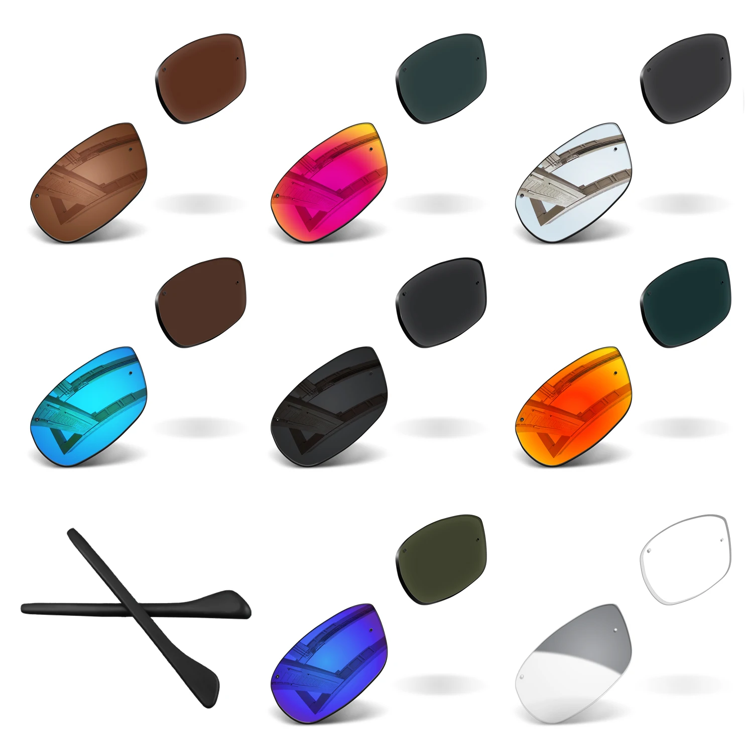 UV-Protected Replacement Lenses With Ear socks for Ray-Ban RB3183 63mm Sunglasses