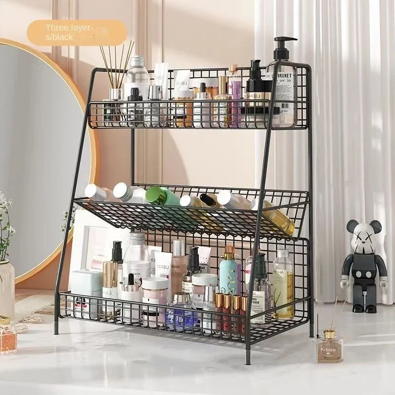 

Cosmetics Shelf Storage Box Dressing Table Skincare Product Storage Desktop Multi-layer Storage Rack Minimalist Style Dormitory