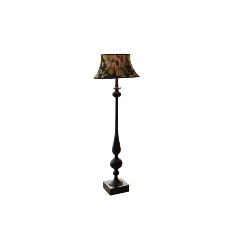 

French style living room bedroom vertical table lamp, American new Chinese style retro high-end medieval floor lamp