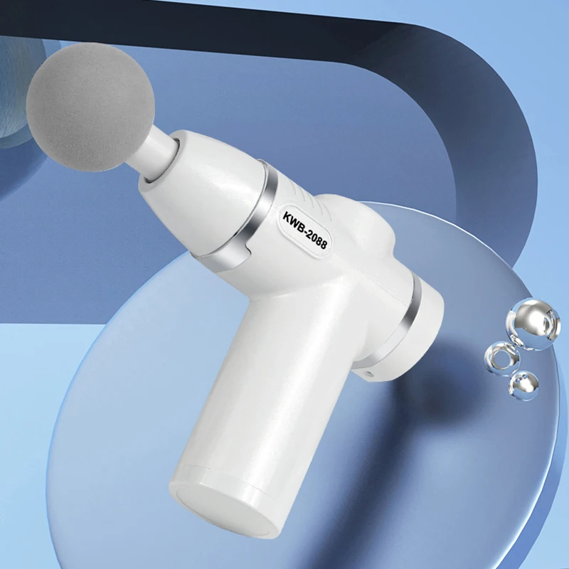 Fascia gun with 12 massage heads, muscle massage gun, new mini massager for relaxing and tapping muscles view 5