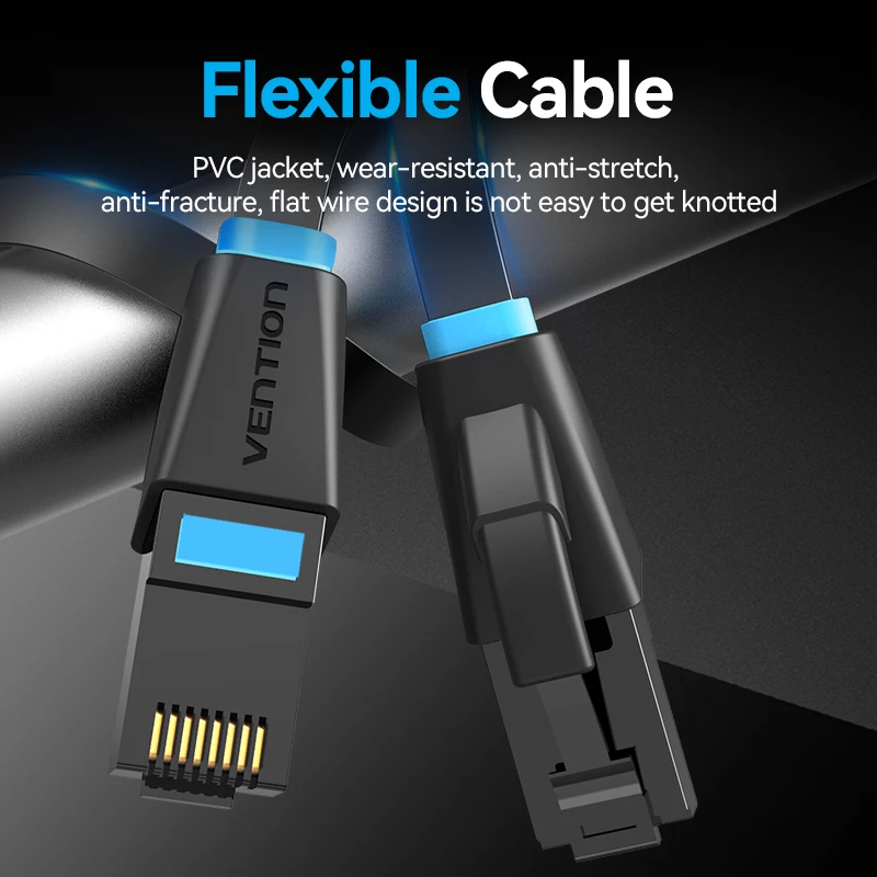 Vention Cat6 Ethernet Cable Gigabit High Speed 1000Mbps Lan Cable RJ45 Network Patch Cable for Laptop Router PC PS5 4 3 Xbox — zdjęcie produktu 5