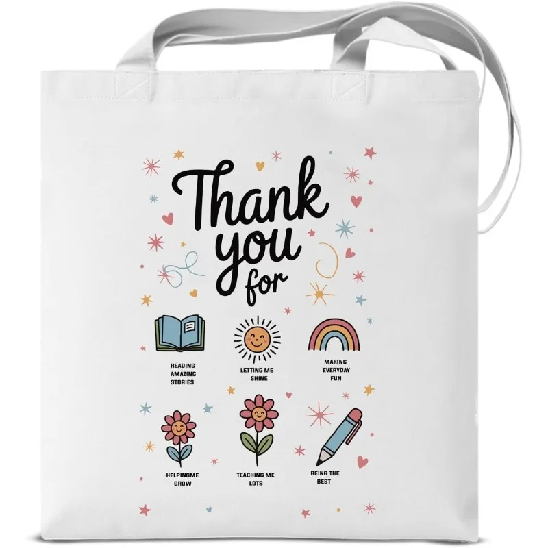 

Холщовая сумка-тоут для учителей и женщин, многоразовая сумка для покупок, сумка через плечо для работы, путешествий, подарков