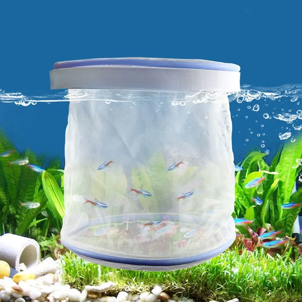 

Practical Ventilated Guppy Breeding Net Nylon Permeable Floating Fish Net Portable Breeding Net Home Aquarium