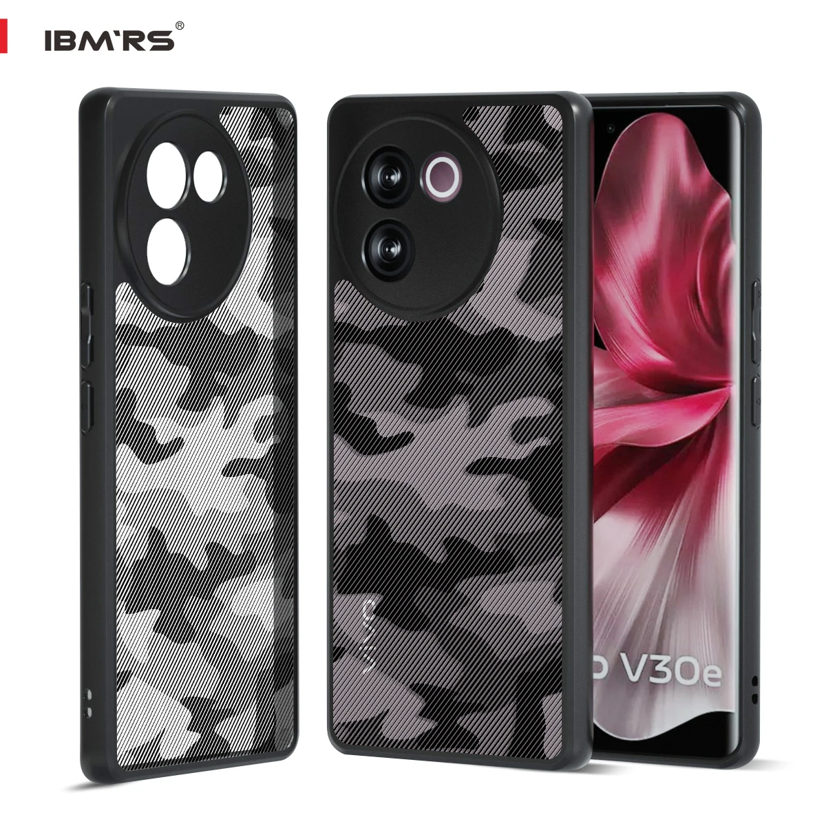 

IBMRS Camo Case for vivo V30e Shockproof Silicone Soft Cover Anti-Fall