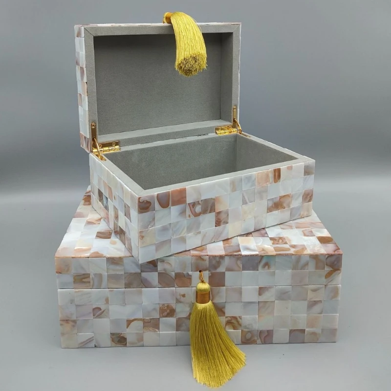 

Conch Jewelry Box Luxury Ring Earrings Storage Boxes Small Necklaces Bracelet Display Case Organizer Packaging Jewellery Gift