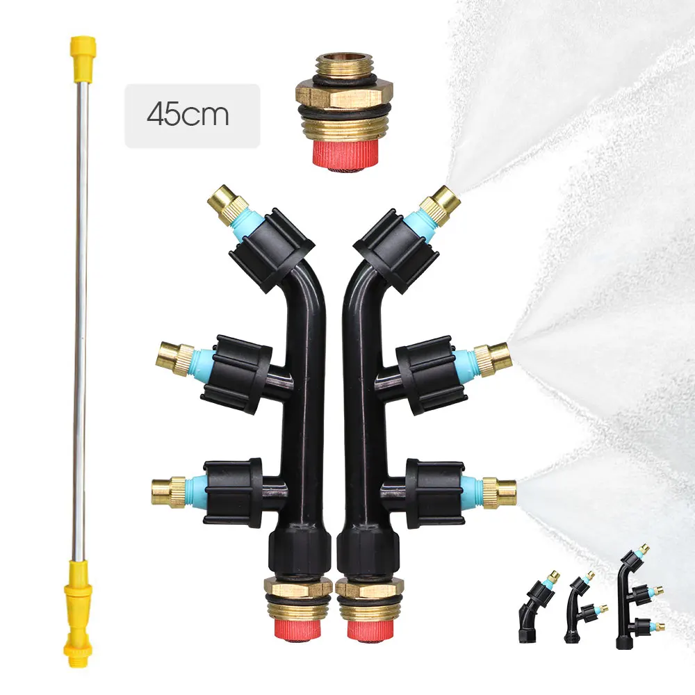 1/4 1/2 Cal rolniczy miedziany atomizujący dysza opryskiwacza 45cm chowany pręt natryskowy do zraszaczy ogrodowych do nawadniania pestycydów