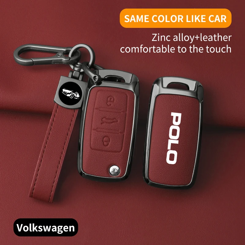 Car Key Case Key Bag Shell Protector Holder For VW Volkswagen GTD GTI Polo Golf 4 5 6 7 8 MK4 MK5 MK6 MK7 MK8 GTI Key Chain Ring