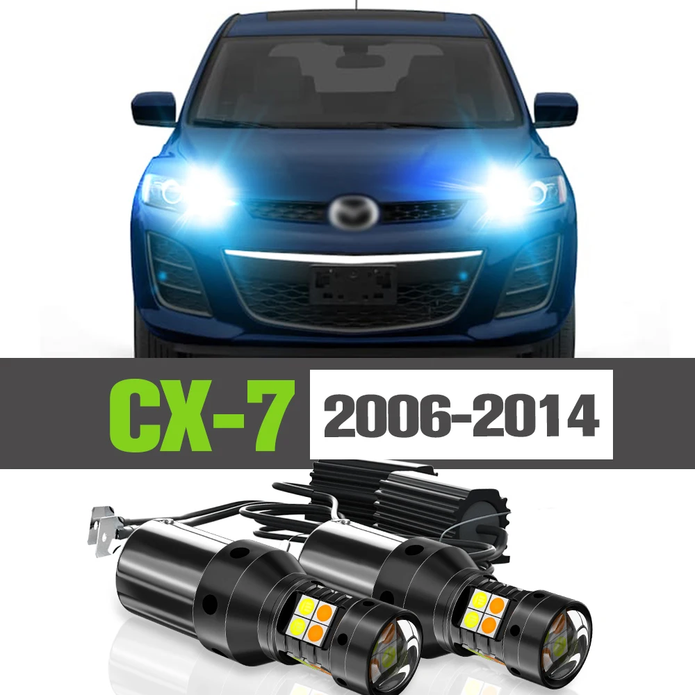 

2x LED Dual Mode Turn Signal+Daytime Running Light DRL Accessories Lamp For Mazda CX-7 CX7 2006-2014 2009 2010 2011 2012 2013