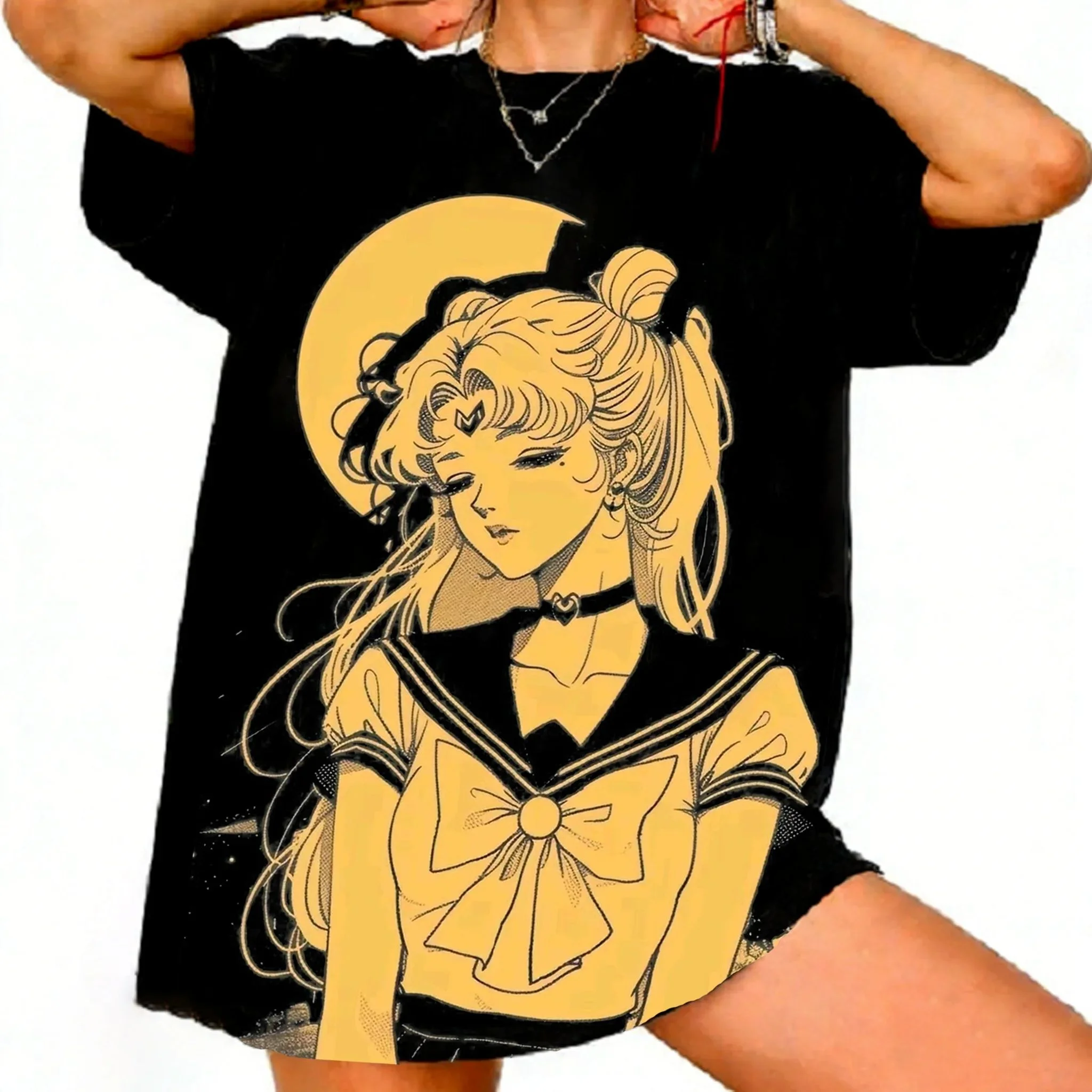 세일러 문 애니메이션 레트로 90년대 프린트 티셔츠 남 - Sailor Moon Wand 리뷰 및 가격